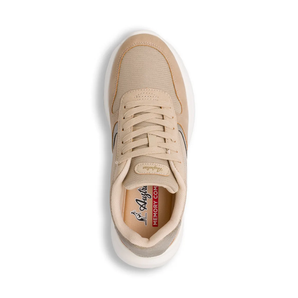 Sneakers beige da Donna con dettagli glitter in memory comfort Australian Daisy