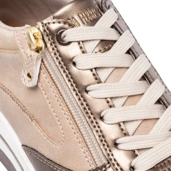 Sneakers beige da Donna con zip decorativa Lora Ferres