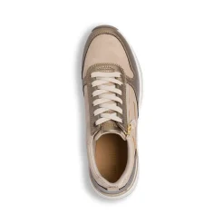 Sneakers beige da Donna con zip decorativa Lora Ferres