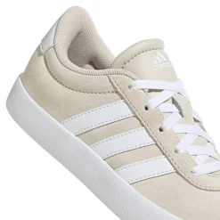 Sneakers beige da ragazza con logo adidas VL Court 3.0