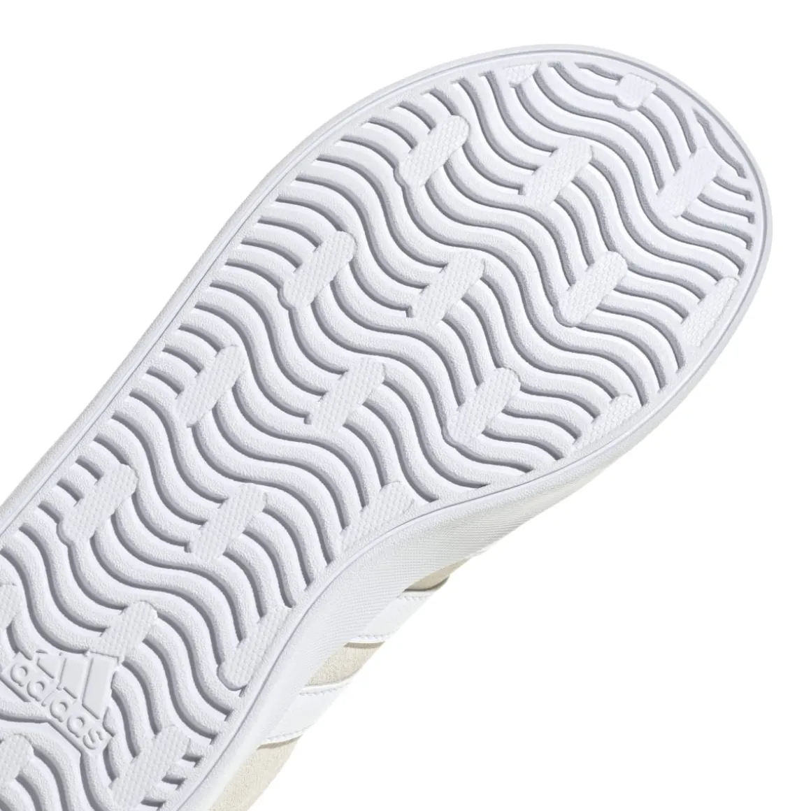 Sneakers beige da ragazza con logo adidas VL Court 3.0