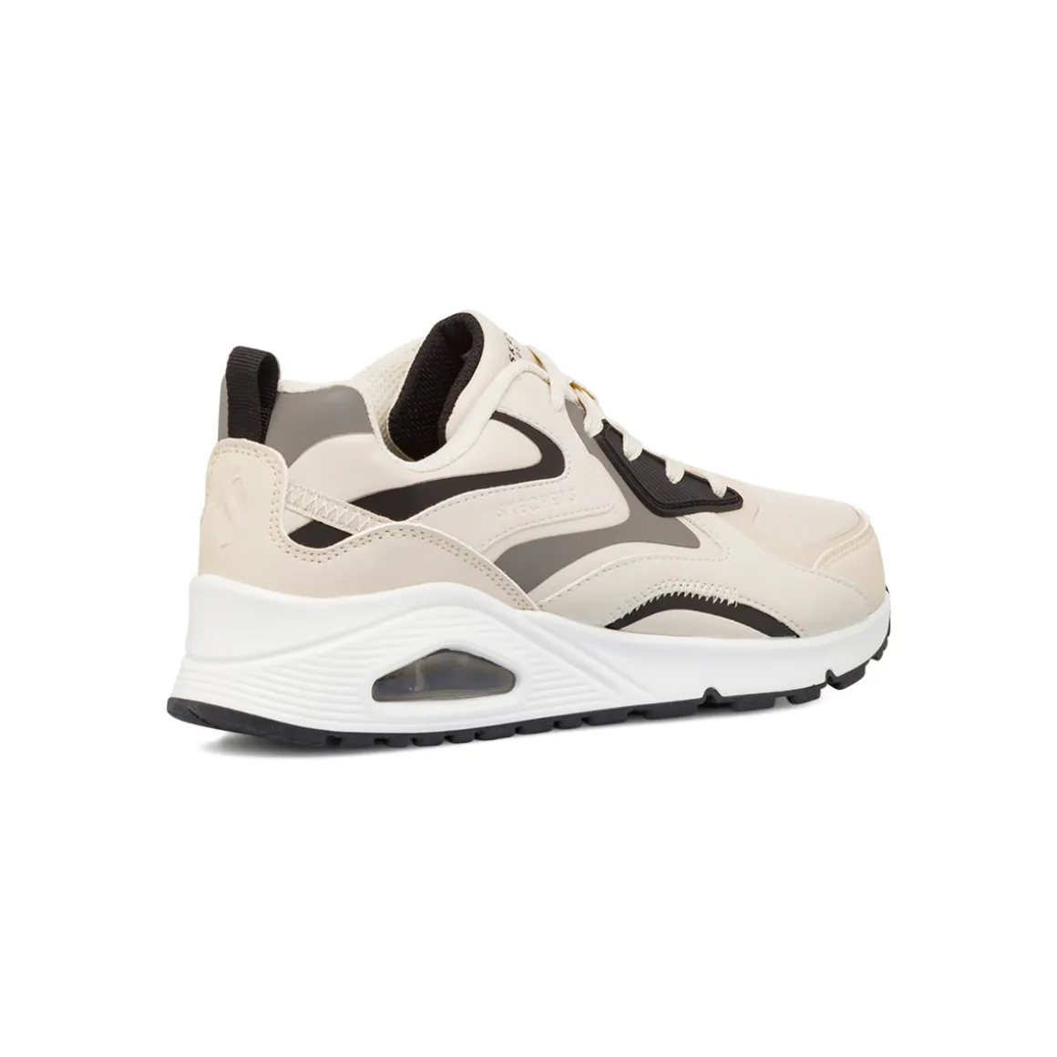 Sneakers beige da ragazzo con suola ad aria Skechers Uno Gen1