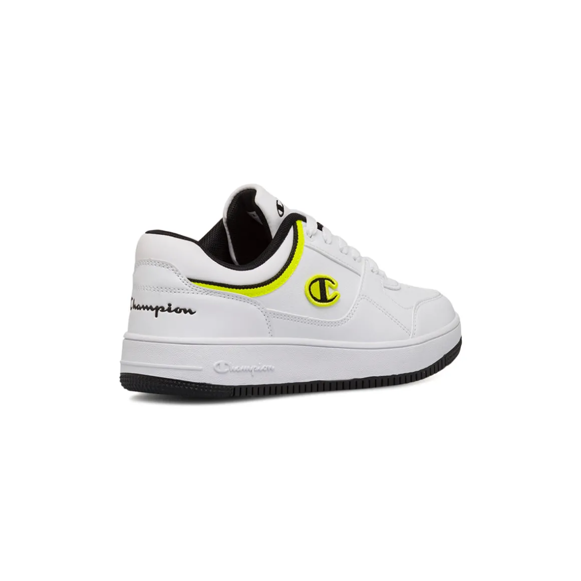 Sneakers bianche con dettagli neri e gialli da ragazzo Champion GS Low
