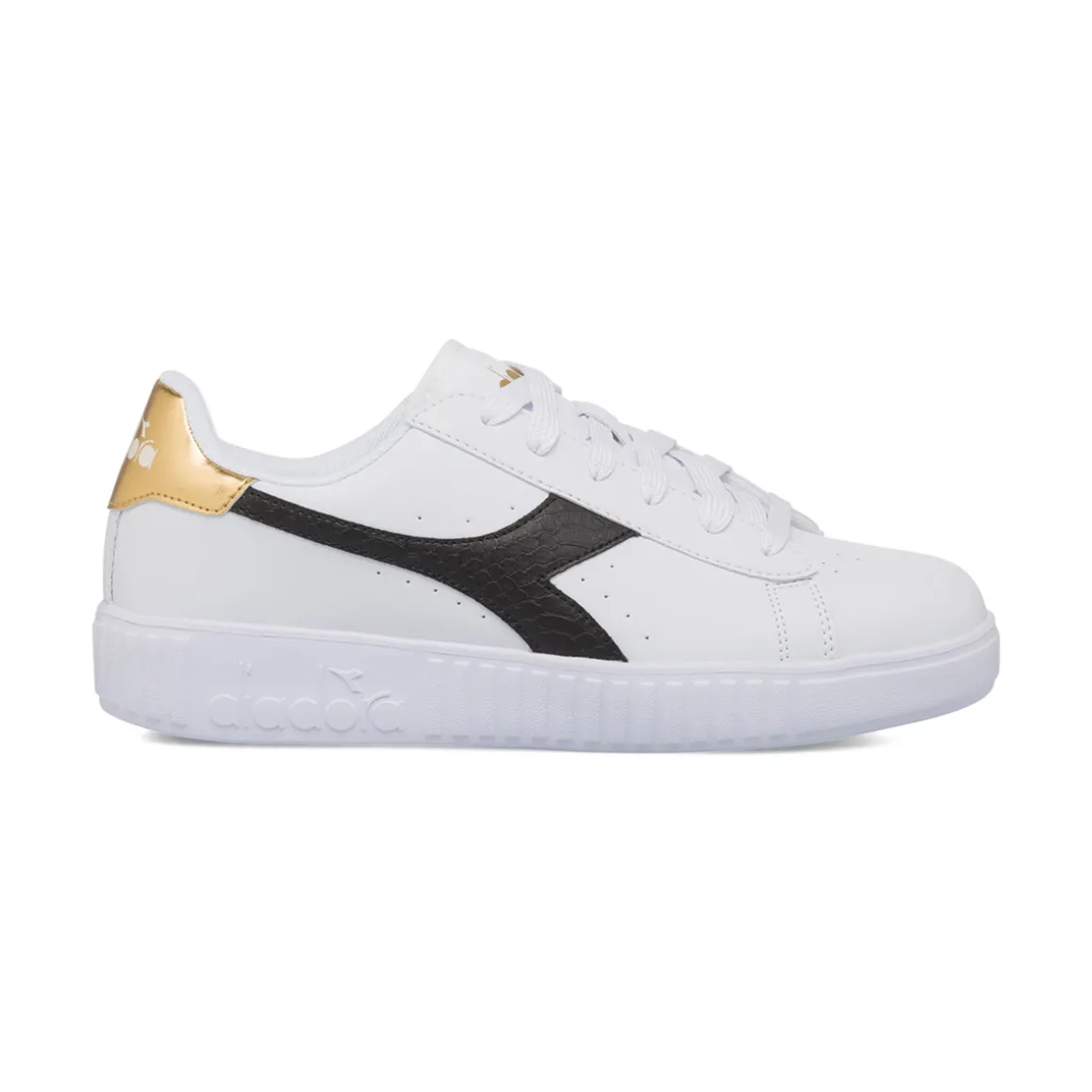 Sneakers bianche con dettaglio nero e oro da Ragazza Diadora