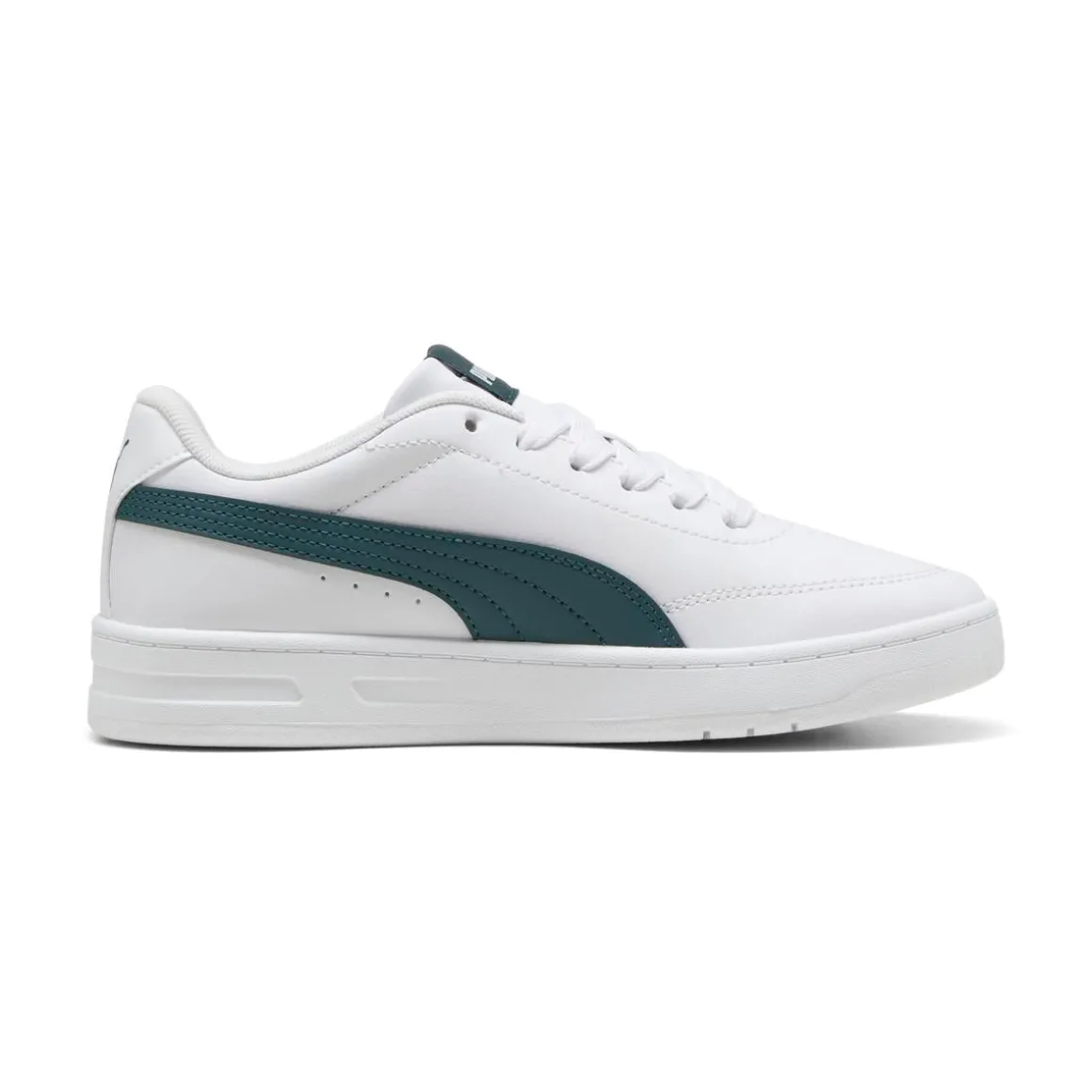 Sneakers bianche con inserti verdi da Ragazzo Puma Court Classic Clean