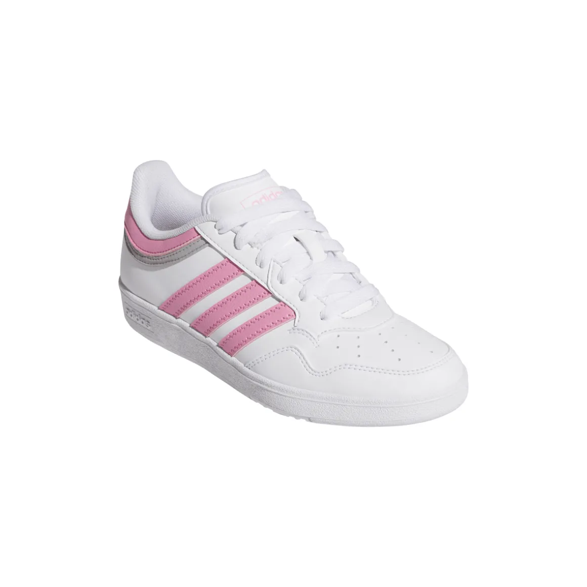 Sneakers bianche con inserti rosa e grigi da Ragazza adidas Hoops 4.0