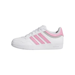 Sneakers bianche con inserti rosa e grigi da Ragazza adidas Hoops 4.0