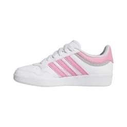 Sneakers bianche con inserti rosa e grigi da Ragazza adidas Hoops 4.0