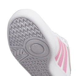 Sneakers bianche con inserti rosa e grigi da Ragazza adidas Hoops 4.0