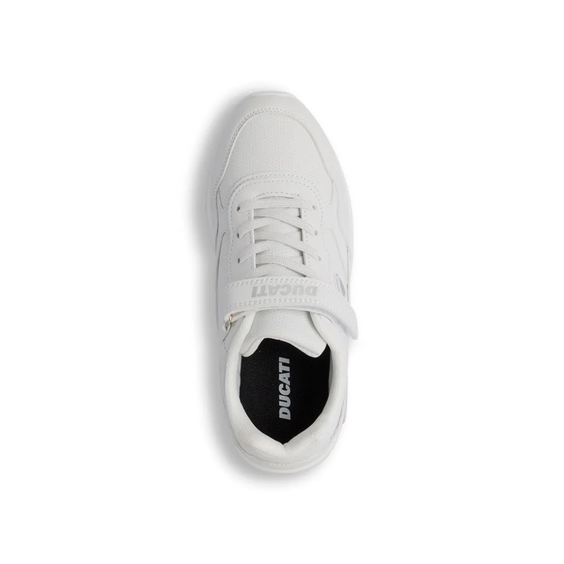 Sneakers bianche da bambino con ammortizzazione ad aria Ducati