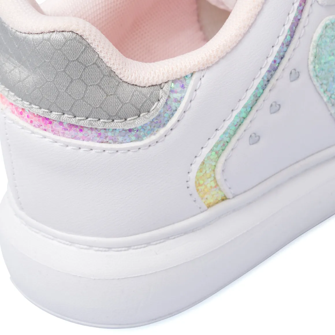 Sneakers bianche da Bambina con dettagli glitter Dieci Baci