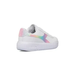 Sneakers bianche da bambina con logo arcobaleno Diadora Game Step Bloom PS