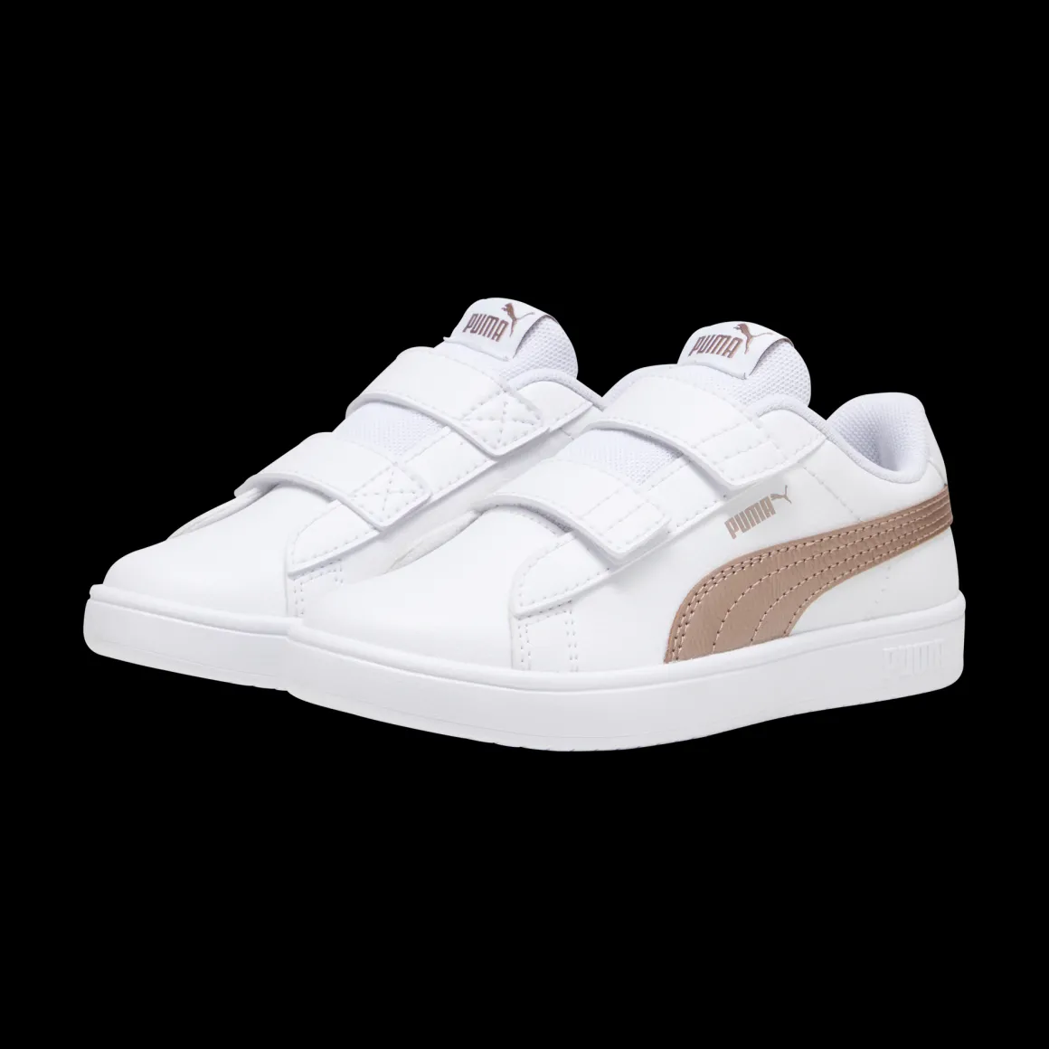 Sneakers bianche da bambina con doppio velcro Puma Rickie Classic V PS