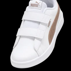 Sneakers bianche da bambina con doppio velcro Puma Rickie Classic V PS