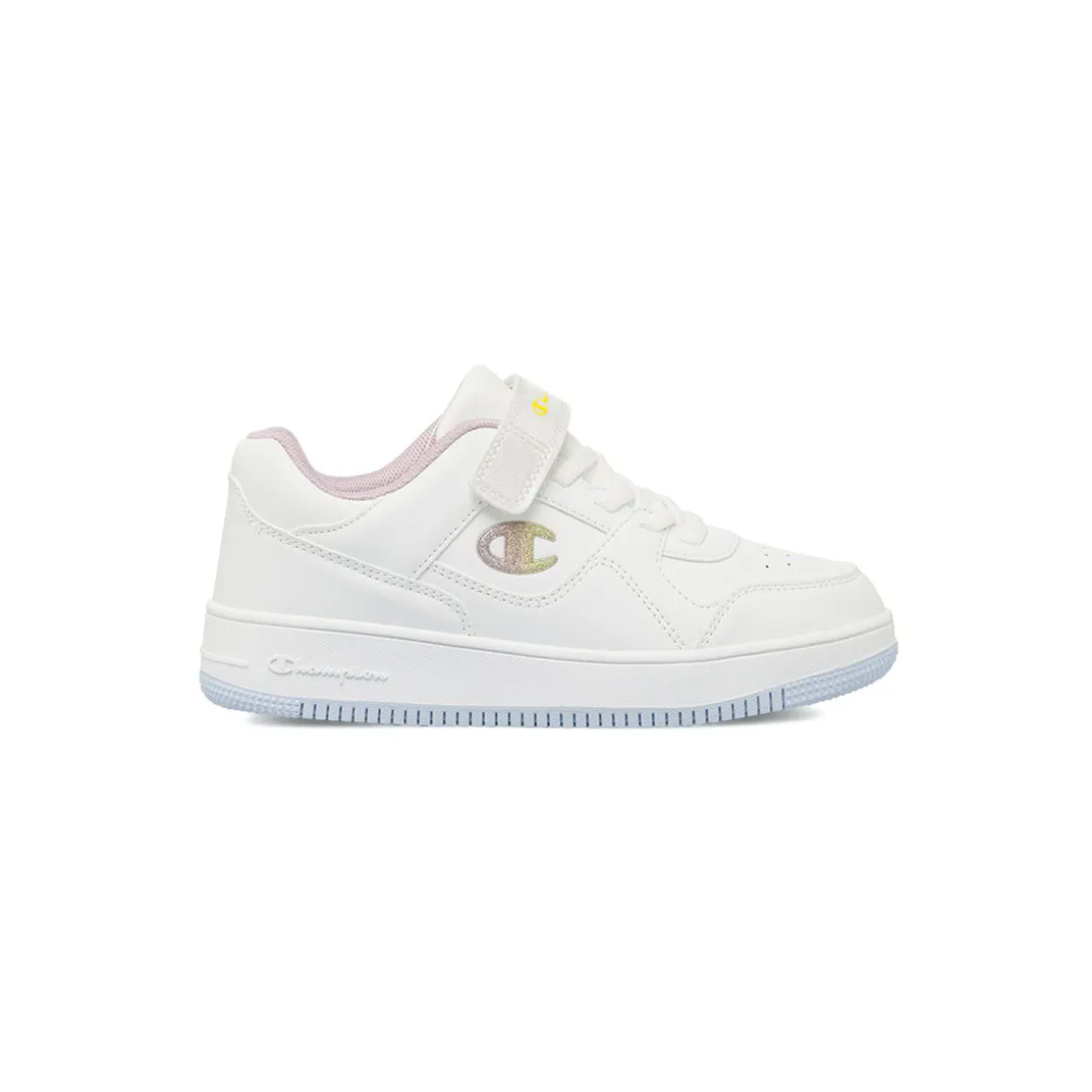Sneakers bianche da bambina Champion con chiusura a strappo