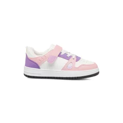 Sneakers bianche da bambina Le Scarpe di Alice con dettagli rosa e lilla