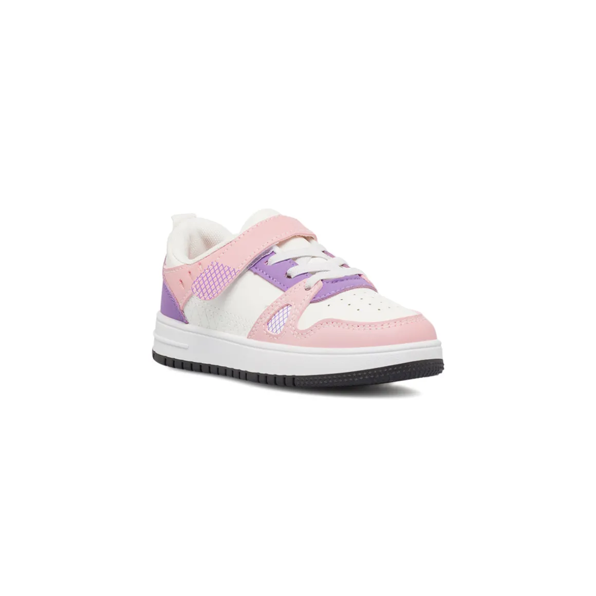 Sneakers bianche da bambina Le Scarpe di Alice con dettagli rosa e lilla