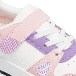 Sneakers bianche da bambina Le Scarpe di Alice con dettagli rosa e lilla