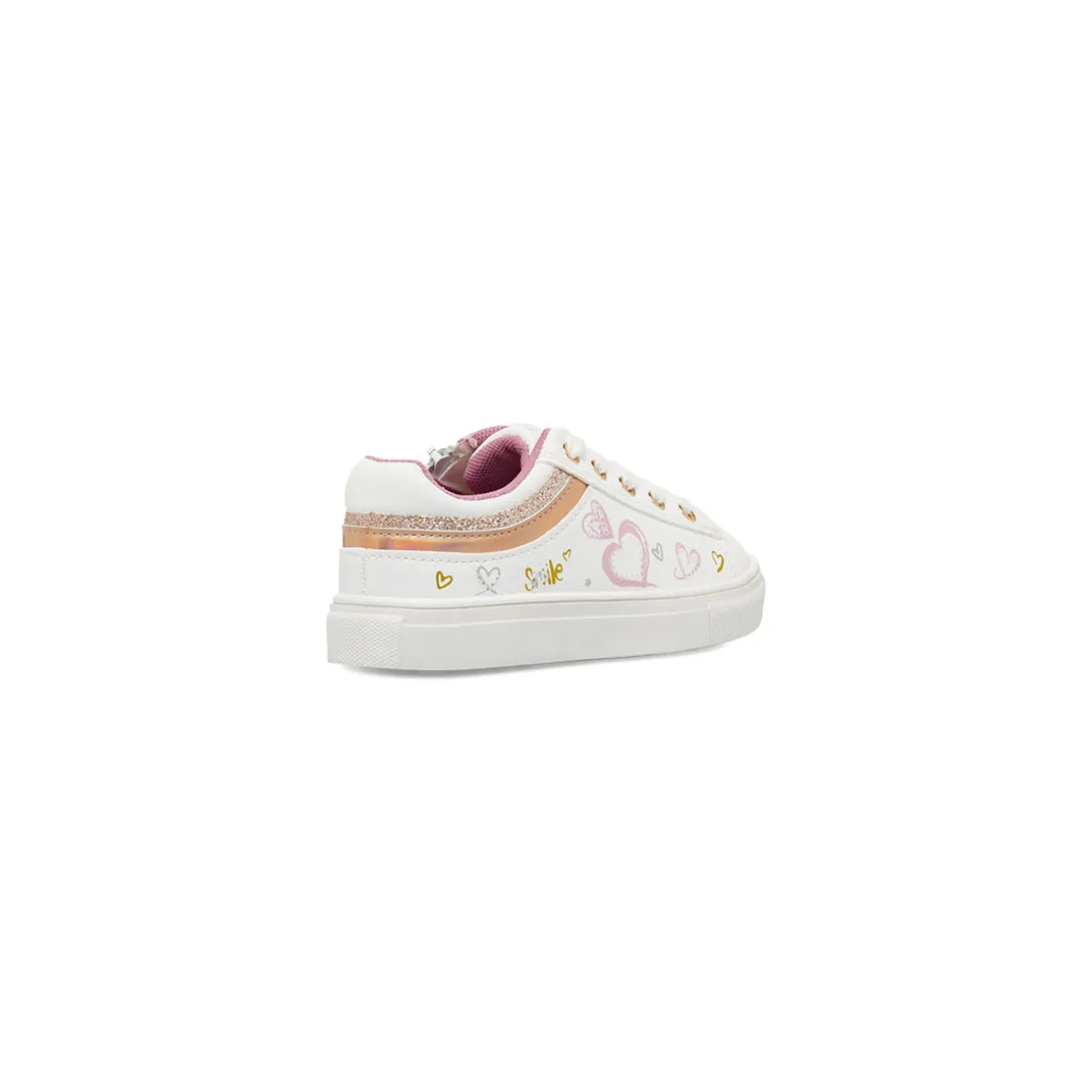 Sneakers bianche da Bambina con dettagli rosa Dieci Baci