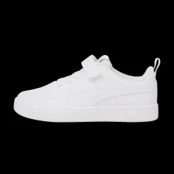 Sneakers bianche da bambina con velcro e lacci Puma Rickie AC+ PS