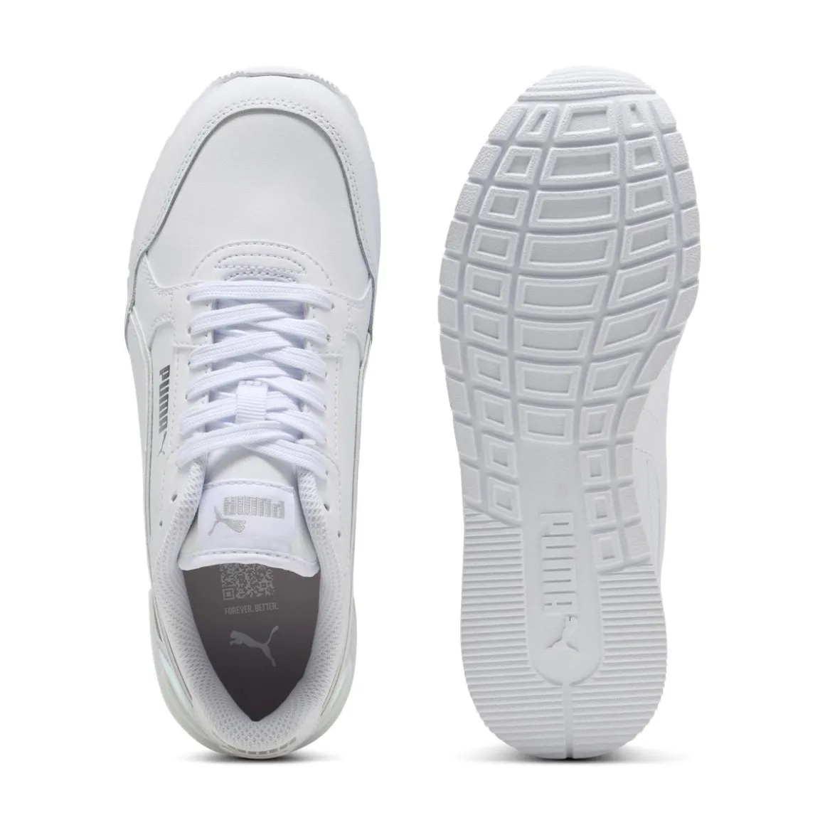 Sneakers bianche da Donna con inserto iridescente Puma ST Runner v4 Holo Jr