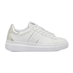 Sneakers bianche da Donna con dettagli argento Swish Jeans