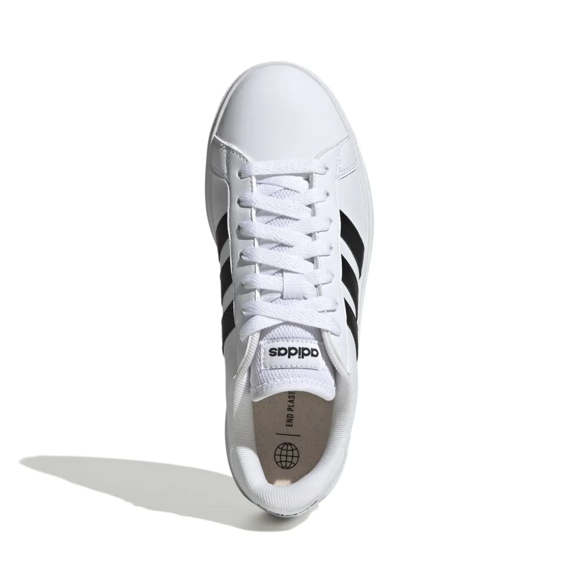 Sneakers bianche da donna con strisce a contrasto adidas Grand Court Base 2.0