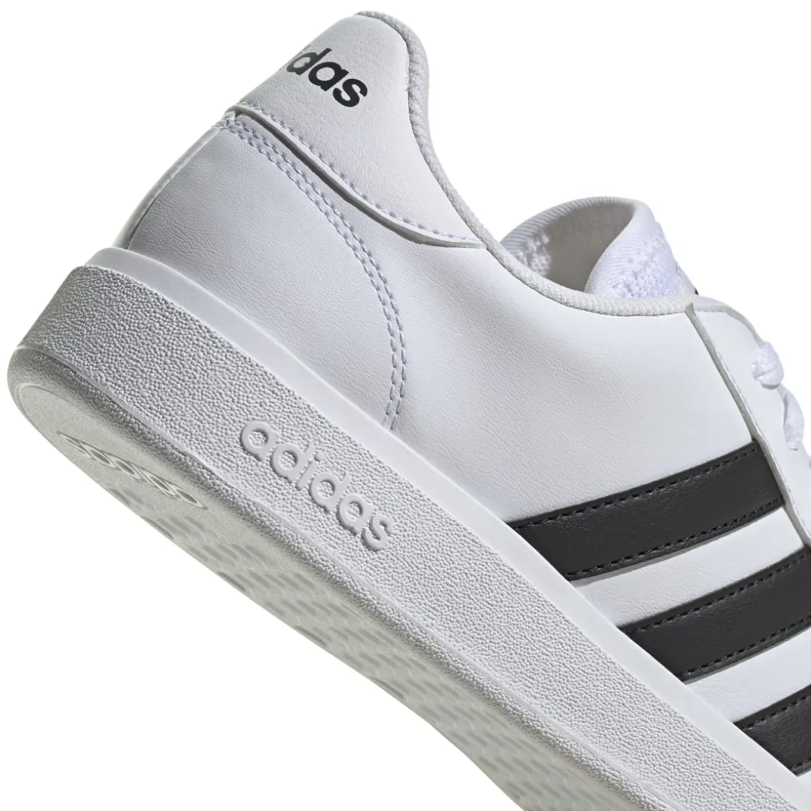 Sneakers bianche da donna con strisce a contrasto adidas Grand Court Base 2.0