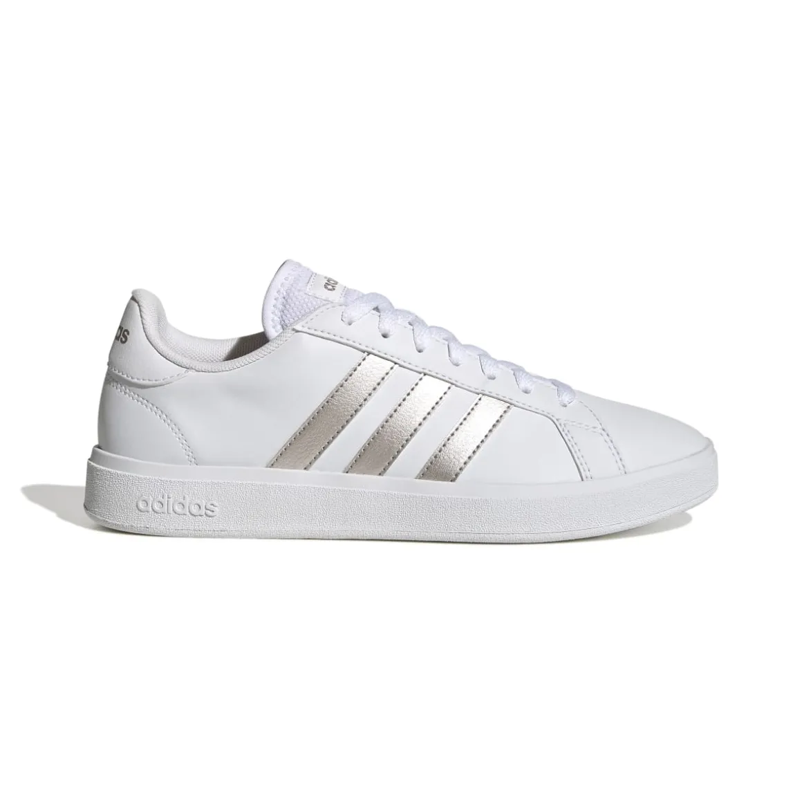 Sneakers bianche da donna con strisce a contrasto adidas Grand Court Base 2.0