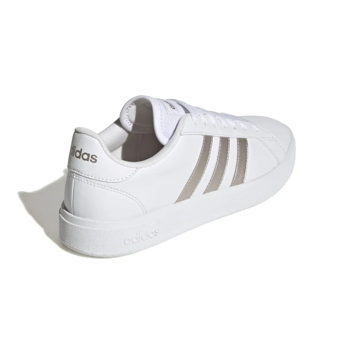 Sneakers bianche da donna con strisce a contrasto adidas Grand Court Base 2.0