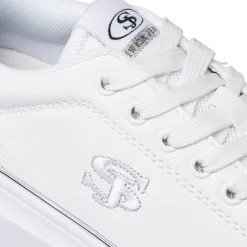 Sneakers bianche da donna con dettagli argento Swish Jeans