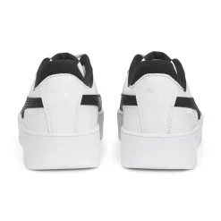 Sneakers bianche da donna con striscia laterale nera e maxi-suola Puma Carina Street
