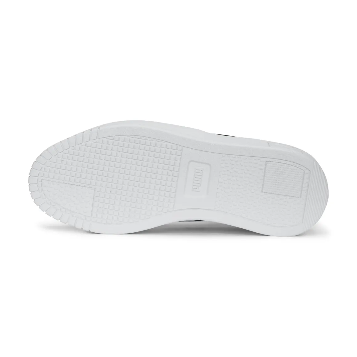 Sneakers bianche da donna con striscia laterale nera e maxi-suola Puma Carina Street