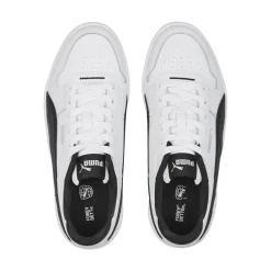 Sneakers bianche da donna con striscia laterale nera e maxi-suola Puma Carina Street