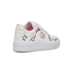 Sneakers bianche da Donna Swish Jeans con stampe