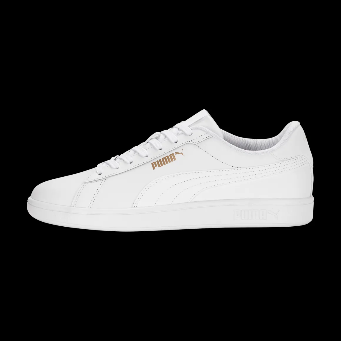 Sneakers bianche da donna con logo oro Puma Smash 3.0 L