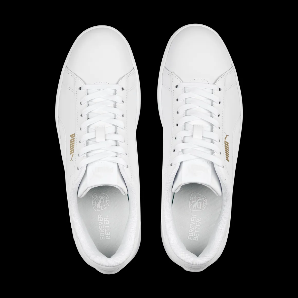 Sneakers bianche da donna con logo oro Puma Smash 3.0 L