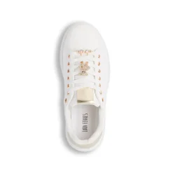 Sneakers bianche da Donna con dettaglio oro e cristalli Lora Ferres