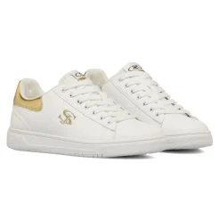 Sneakers bianche da Donna con inserti oro Swish Jeans