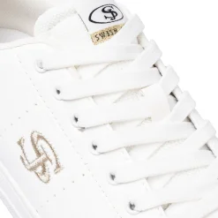 Sneakers bianche da Donna con inserti oro Swish Jeans