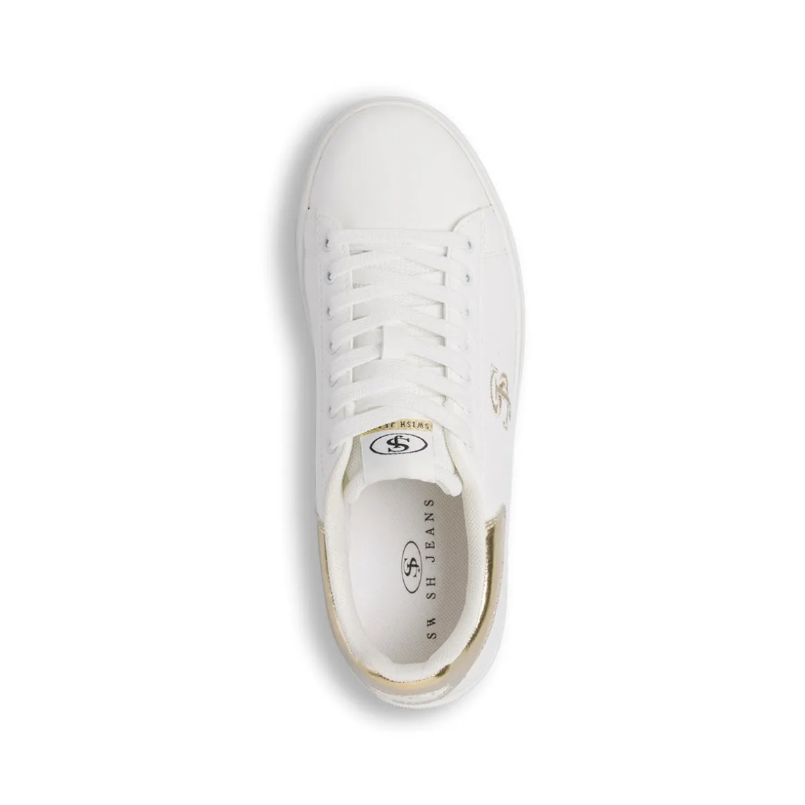 Sneakers bianche da Donna con inserti oro Swish Jeans