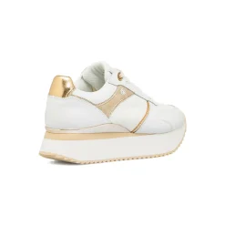 Sneakers Bianche da Donna in pelle con dettagli oro e glitter Lumberjack