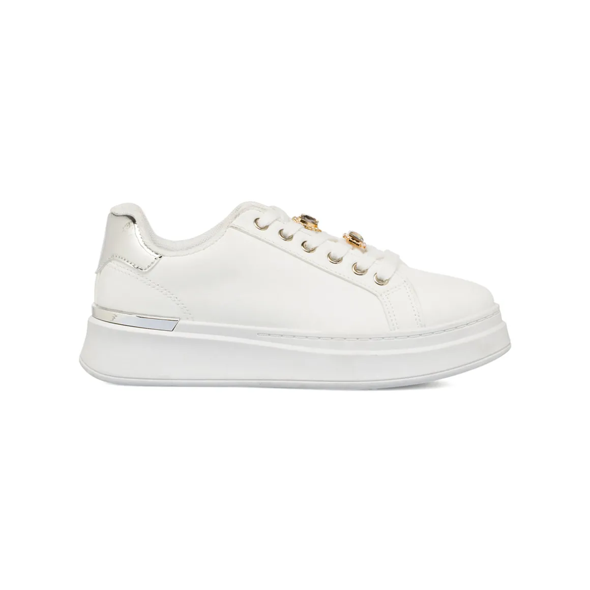 Sneakers bianche da Donna con dettagli oro e argento Lora Ferres