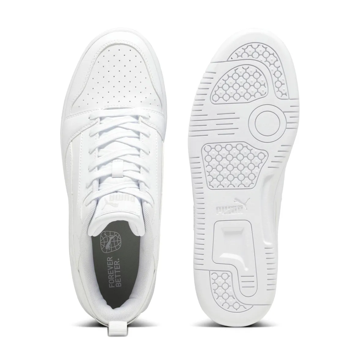 Sneakers bianche da Donna con logo laterale Puma Rebound v6 Low