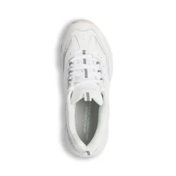 Sneakers bianche da donna con soletta memory foam Skechers Iconik