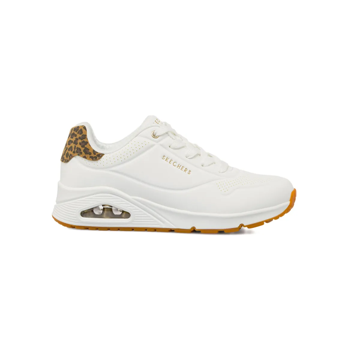 Sneakers bianche da Donna Skechers Uno con dettagli animalier