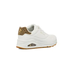 Sneakers bianche da Donna Skechers Uno con dettagli animalier