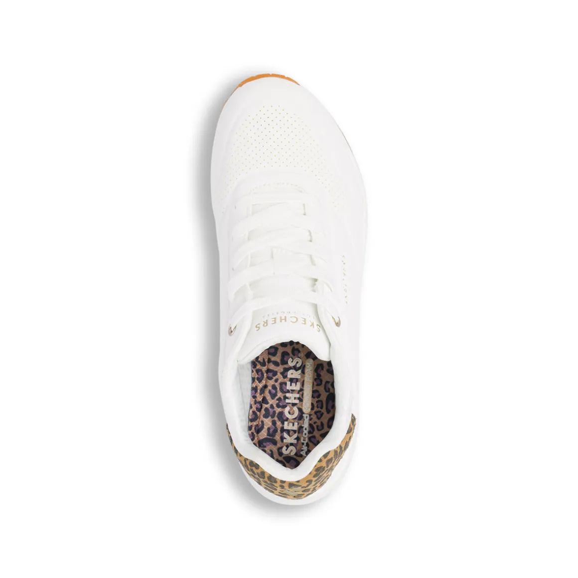 Sneakers bianche da Donna Skechers Uno con dettagli animalier