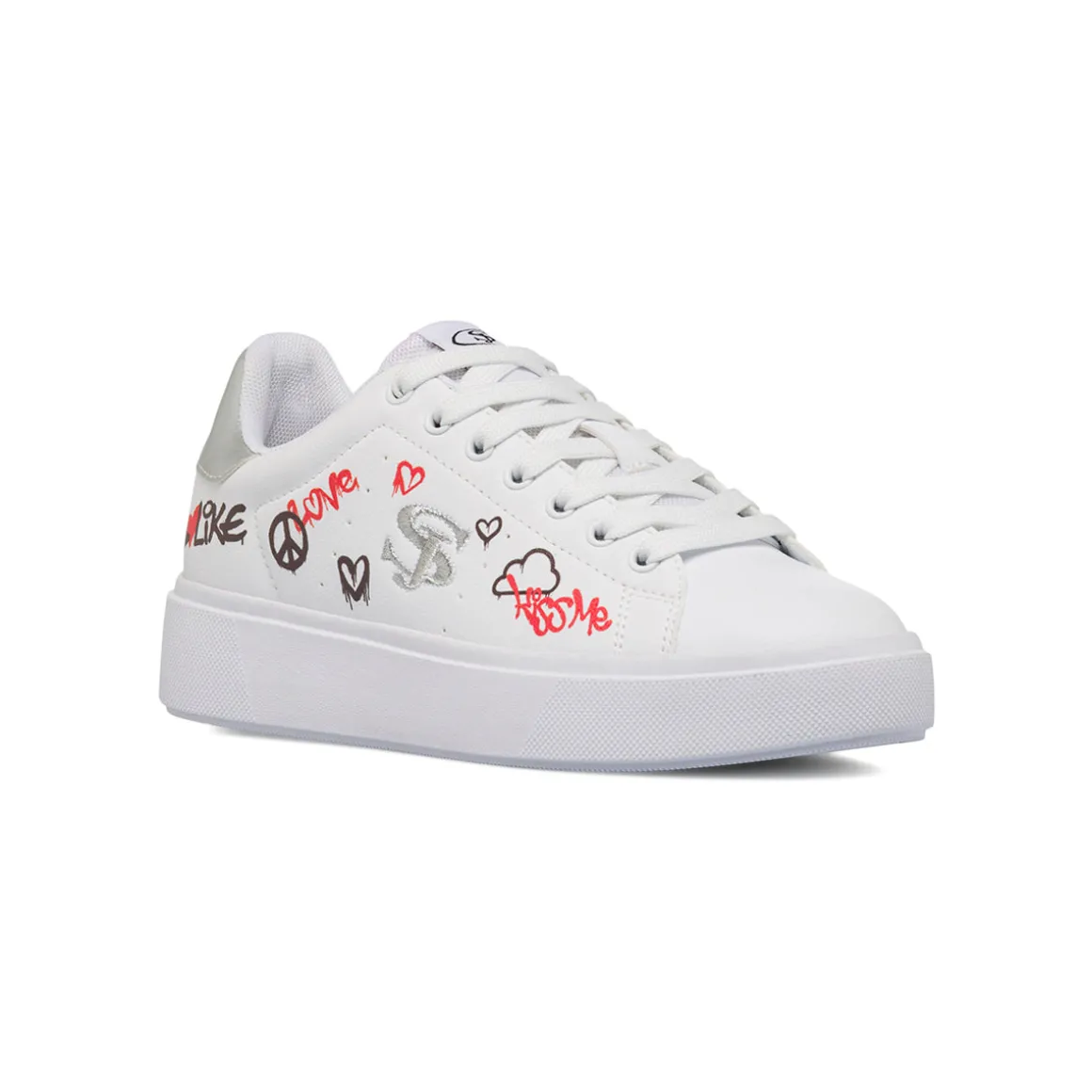 Sneakers bianche da Donna con stampe Swish Jeans