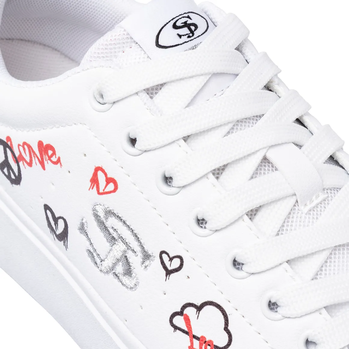 Sneakers bianche da Donna con stampe Swish Jeans